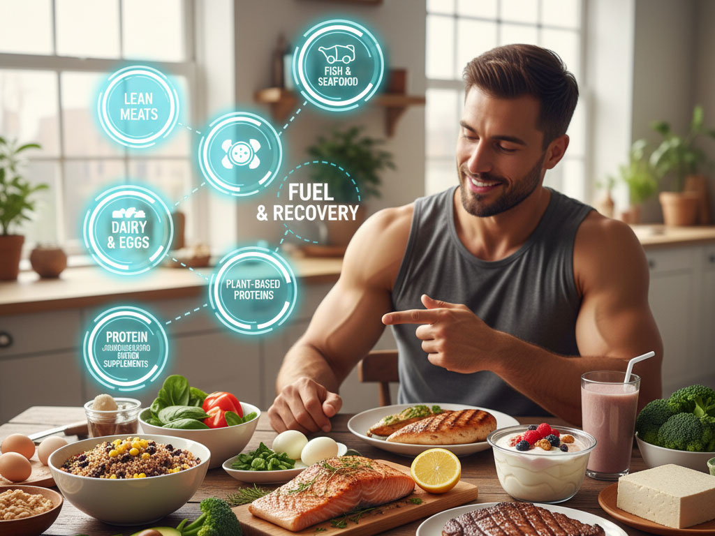 بهترین منابع پروتئین در وعده‌های اصلی ورزشکاران