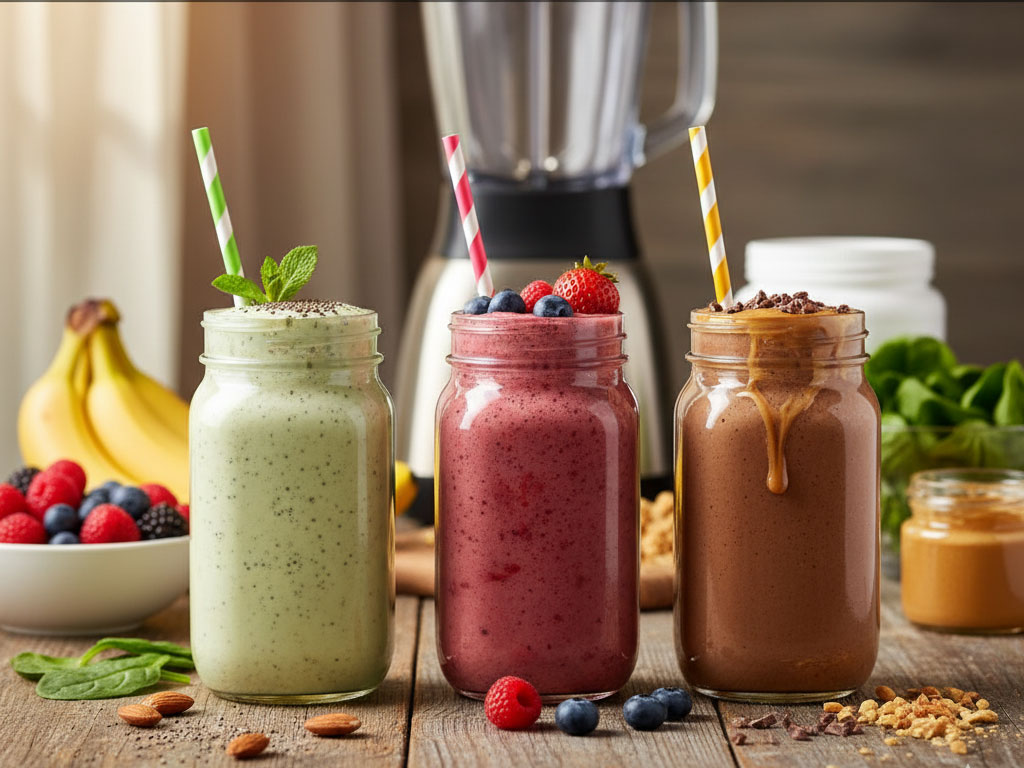 اسموتی‌های پروتئینی خانگی: دستورالعمل‌های متنوع