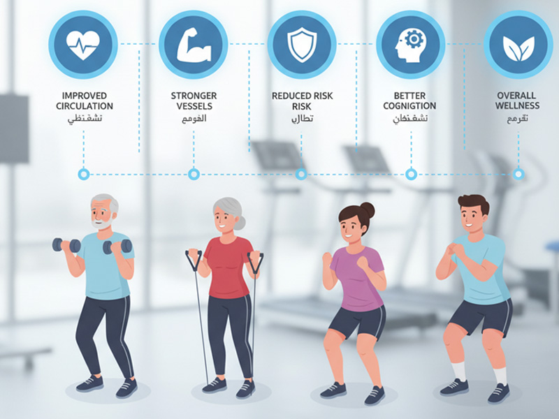 نقش تمرینات قدرتی سبک در بهبود سلامت عروق خونی نقش تمرینات قدرتی سبک در بهبود سلامت عروق خونی