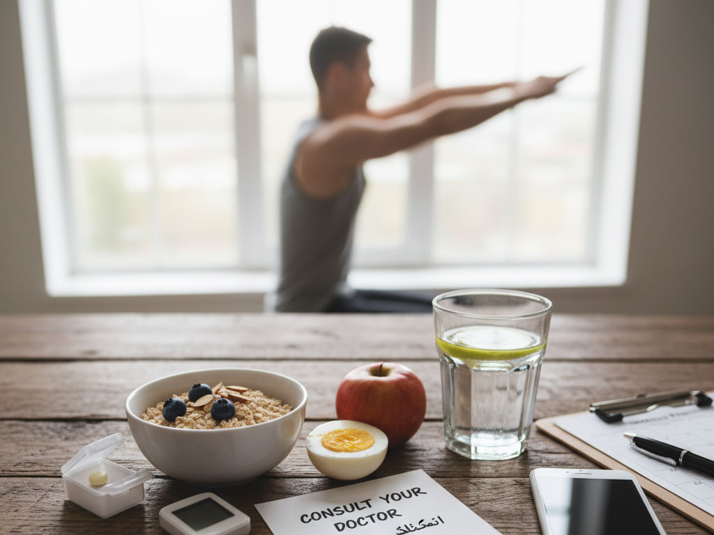 تغذیه قبل از تمرین برای افراد دیابتی (با مشورت پزشک)